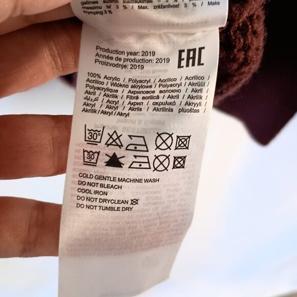 Vero Moda Chunky Sweater Wine Tasting Size 48 20 Women Acrylic Knit Excellent - Picture 3 of 6